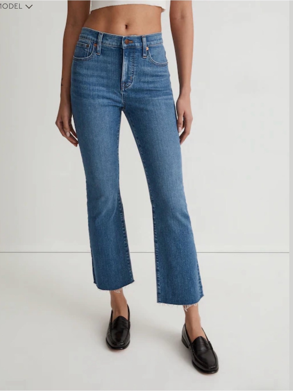 Madewell Mid-Rise Kick Out Crop Jeans